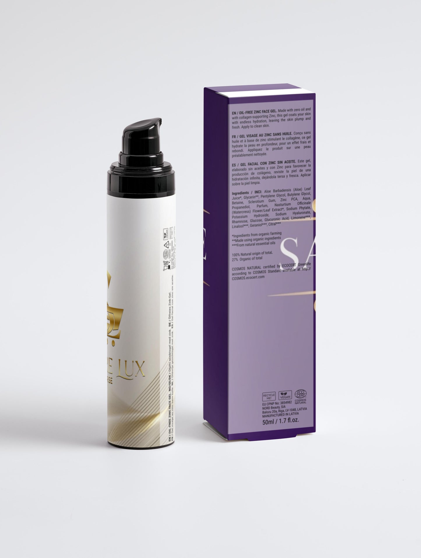 Oil-Free Zinc Face Gel for Men